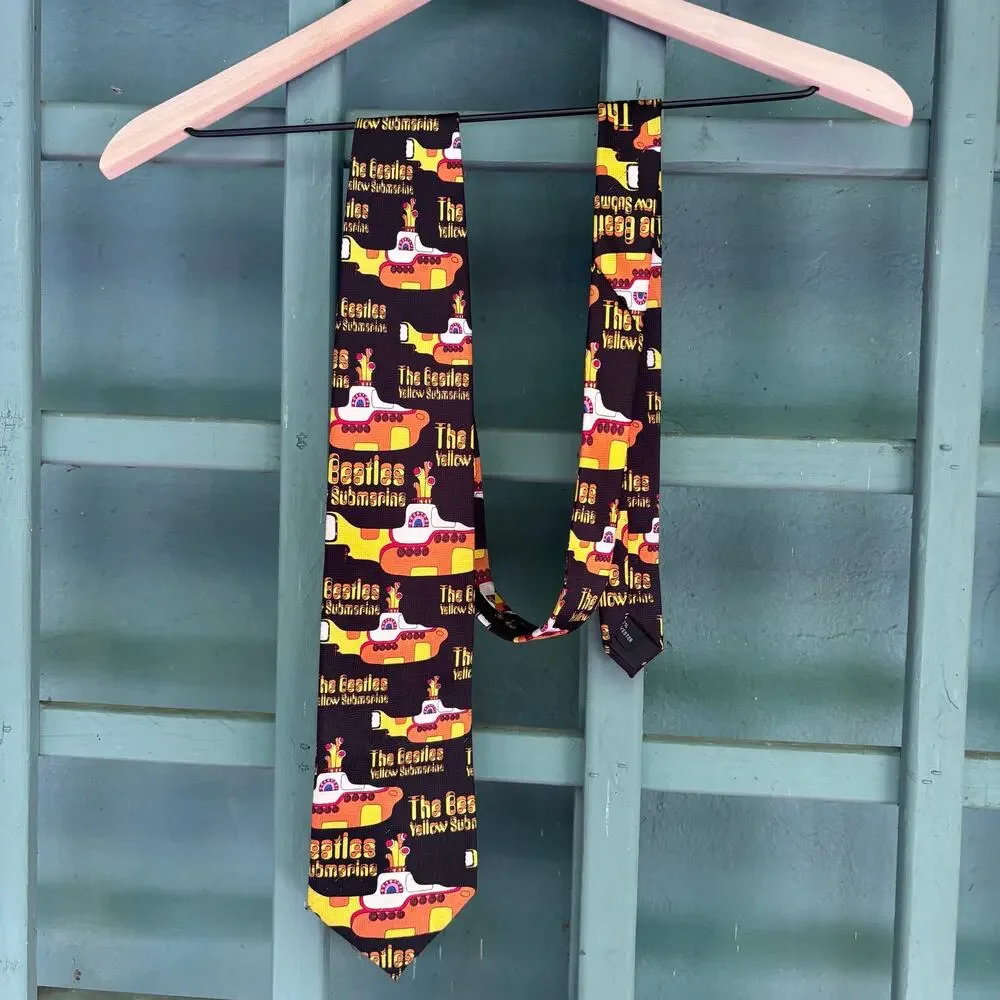 Vintage 1999 Ralph Marlin The Beatles Yellow Submarine Novelty Pop Art Necktie - Picture 2 of 3